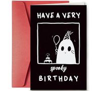 Cute Halloween Card for Him Her, Romantic Anniversary Card for Partner, Ghost Pun Birthday Card for Boyfriend Girlfriend, Sweet Valentine's Day Card for Husband Wife (spooky birthday)