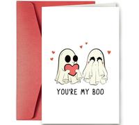 Cute Halloween Card for Him Her, Romantic Anniversary Card for Partner, Ghost Pun Birthday Card for Boyfriend Girlfriend, Sweet Valentine's Day Card for Husband Wife (my boo)