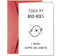 Cute Halloween Card for Him Her, Romantic Anniversary Card for Partner, Ghost Pun Birthday Card for Boyfriend Girlfriend, Sweet Valentine's Day Card for Husband Wife (boo bies)