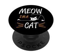 Cute Halloween Cat Lovers - Funny Meow I'm A Cat Mom Cat Dad PopSockets Adhesive PopGrip