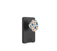 Cute Halloween Cats Pattern with Pumpkins and Spooky Charm PopSockets PopWallet for MagSafe