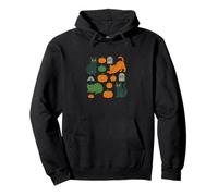 Cute Halloween Cats Pattern with Pumpkins and Spooky Charm Pullover Hoodie