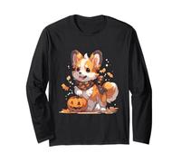 Cute Halloween Corgi Dog Pumpkin Costume Corgi Halloween Long Sleeve T-Shirt