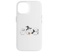 Cute Halloween Crew Ghost Trio Skeleton Witch and Vampire Case for iPhone 14
