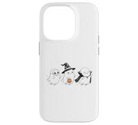 Cute Halloween Crew Ghost Trio Skeleton Witch and Vampire Case for iPhone 14 Pro