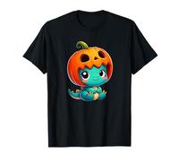 Cute Halloween Dino T-Rex in Pumpkin Hat T-Shirt