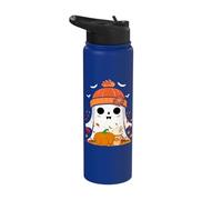 Cute Halloween Ghost Autumn Fall Season Cozy Stainless Steel Insulated Water Bottle