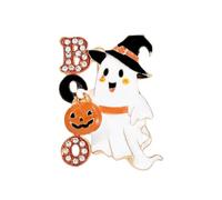 Cute Halloween Ghost Enamel Lapel Pins Brooch for Women Sugar Skull Crystal Brooches Decorations Halloween Accessories Jewelry