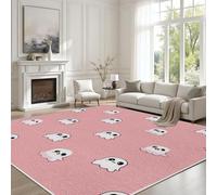 Cute Halloween Ghost Purple Machine Washable Rugs Living Room 160x230cm Area Rug with Non-Slip Backing, Mats and Rugs Indoor Cartoon Halloween Ghosts Low Pile Rug for Kitchen, Bedroom Floor Mats