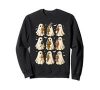 Cute Halloween Ghosts With Ice Cream Retro Hallowwen Ghost Sweatshirt