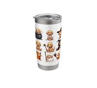 Cute Halloween Labradoodle Collage Stainless Steel Insulated Tumbler