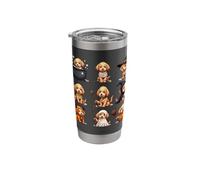 Cute Halloween Labradoodle Collage Stainless Steel Insulated Tumbler