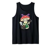 Cute Halloween Mushroom Witch Hat Cauldron Magic Tank Top