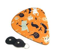 Cute Halloween Pattern Guitar Plectrums, 6 Guitar Plectrums, Double Sided Printing, For Acoustic Guitar, Bass, Ukulele, Electric Guitar (0.46 Mm 0.71 Mm 0.96 Mm)