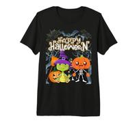 Cute Halloween Pumpkin Dino Ghost Boys Kids Premium T-Shirt