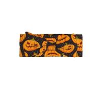 Cute Halloween Pumpkin Patterns Print Baby Bow Headband â€“ Full Moon Gift for Newborns, Toddlers â€“ Skin-Friendly Hair
