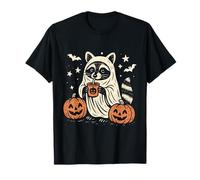 Cute Halloween Raccoon Ghost Spooky Pumpkin T-Shirt