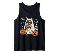 Cute Halloween Raccoon Ghost Spooky Pumpkin Tank Top