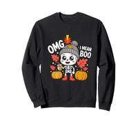Cute Halloween Skeleton for Women Girls OMG I Mean Boo Sweatshirt
