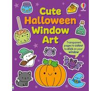 Cute Halloween Window Art: A Fun Craft Book with Pumpkins, Ghosts, and Bats, for Kids (Ages 5-8)