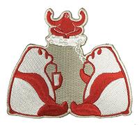Cute Hallucinating Weed Smoking & Drinking Panda Bears w/Magical Red Genie - Iron on Embroidered Patch Applique