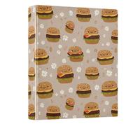 Cute Hamburg Flowers Pattern 3 Ring Binder 1.5 Inch Round Ring Binder View Binder Holds 200 Documents for Home School Office Use