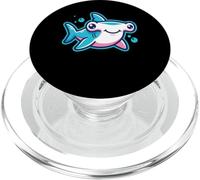 Cute Hammerhead Shark Cartoon Underwater Bubbles PopSockets PopGrip for MagSafe