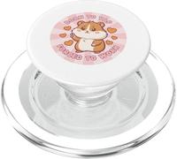 Cute hamster born to yap forced to work valentine saying PopSockets PopGrip for MagSafe