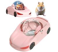 Cute Hamster Car, Running Hamsters Ball, Small Pet Interactive Exercise Toy, Dwarf H-amster Toys Exercise Balls for Small Pets Ferrets Golden Bear Relieve Boredom, Pink