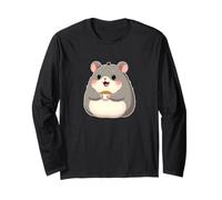 Cute Hamster Eating Ramen Noodles Funny Animal Pet Owner Long Sleeve T-Shirt