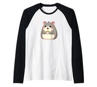 Cute Hamster Eating Ramen Noodles Funny Animal Pet Owner Raglan Baseball Tee