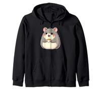 Cute Hamster Eating Ramen Noodles Funny Animal Pet Owner Zip Hoodie