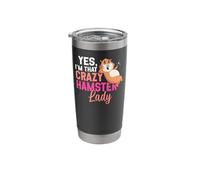 Cute Hamster Girl Yes, I'm that Crazy Hamster Lady Stainless Steel Insulated Tumbler