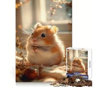 Cute Hamster Holding A Seed Jigsaw Puzzle 1000 Piece for Teenagers Pastime Game Vivid Color Home Game (50x75cm)