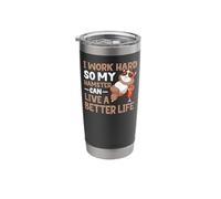 Cute Hamster I Work Hard So My Hamster Can Live A Better Stainless Steel Insulated Tumbler
