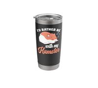 Cute Hamster I'd Rather Be with My Hamster Stainless Steel Insulated Tumbler