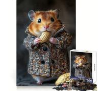 Cute Hamster in Coat 1000 Pieces Jigsaws Adults Puzzles Gifts Reason Skill Nice Thick Happy Challenge Fine Art (38x52cm)
