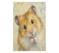 Cute Hamster Portrait Jigsaw Puzzle 1000 Pieces in Wood, Mind Game