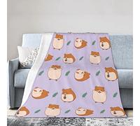 Cute Hamster Throw Blanket Super Soft Warm Bed Blankets for Couch Bedroom Sofa Office Car, All Season Cozy Flannel Plush Blanket for Girls Boys Adults, 60"X50"