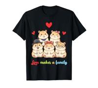 Cute Hamster Together Love Makes A Family Reunion T-Shirt