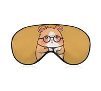 Cute Hamster Wearing Glasses Eye Mask Sleep Mask Eye Masks for Sleep Sleep Masks for Women Men Sleeping Mask Travel Eye Mask Sleep Mask Blackout Funny Sleep Mask Cute Sleep Mask