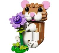 LEGO Creator 3in1 Cute Hamster with a Flower Toy - Animal Figure Transforms into a Hedgehog or Eagle - DIY Room Decor Idea - Birthday Gift for 7+ Year Old Girls & Boys - 31376