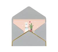 Cute Hand Drawn Llama Greetings Romantic Card With Envelopes, Send To A Close Friend,Phnom Penh Pearl Paper Greeting Card