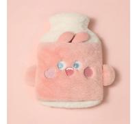 Cute Hand Warmer Compact and Delicate Water-Filled Hot Water Bottle Suitable for Seniors and Children Reusable(Pink)