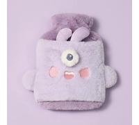 Cute Hand Warmer Compact and Delicate Water-Filled Hot Water Bottle Suitable for Seniors and Children Reusable(Purple)