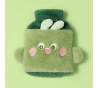 Cute Hand Warmer Compact and Delicate Water-Filled Hot Water Bottle Suitable for Seniors and Children Reusable(Green)