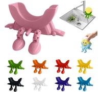 Cute Hanging Sponge Holder for Scrub Daddy - Cute 3D Printed Smiley Face Design with Drainage to Keep Sponge Dry - Kitchen Sink Organizer & Funny Storage Stand (C)