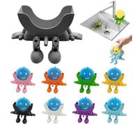 Cute Hanging Sponge Holder with Drainage for Scrub Daddy Holder, Keeps Your Sponge Dry & Smiling, Funny Sponge Stand for Kitchen Sink, 3D Printing Countertop Sponge Holders (Gray)