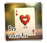Cute Happy Birthday Card For a Special Brother - Ace, Cards, Card - Playful and Funny - For Your Loved One, Special Someone, Bro, Sibling