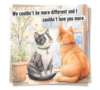 Cute Happy Birthday or Anniversary Card For Your Special Someone - I Couldn't Love You More - Cats, Animal, Dogs, Pets - For an Other Half, Partner, Relative, Loved One, Bestie, Husband, Wife